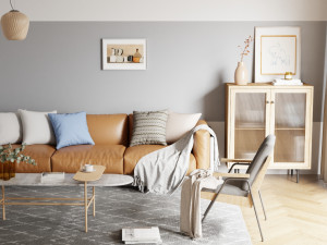 Nordic modern living room blender 3D Model