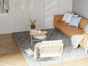 Nordic modern living room blender 3D Model