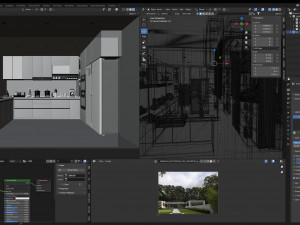 Blender 3D Modern Minimalist Kitchen 3Dモデル