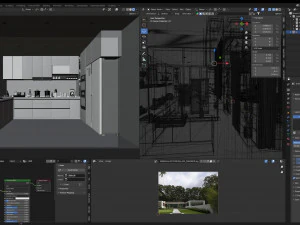 Blender 3D Modern Minimalist Kitchen 3D Model