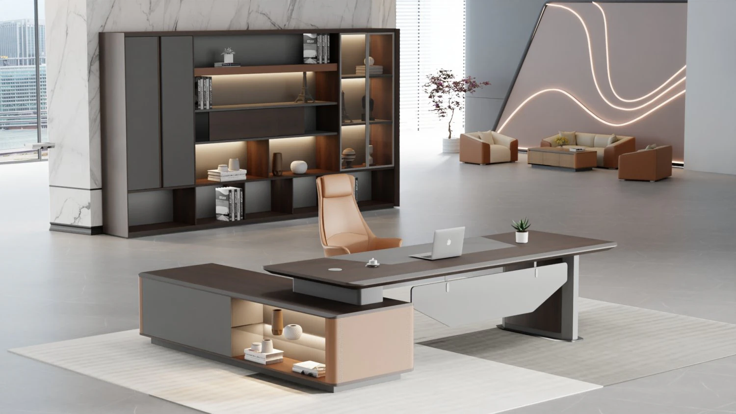 Blender 3D Modern Boss Office 3D Model .c4d .max .obj .3ds .fbx .stl .blend