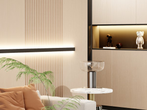 Blender 3D Modern Minimalist Living Room 3D Model