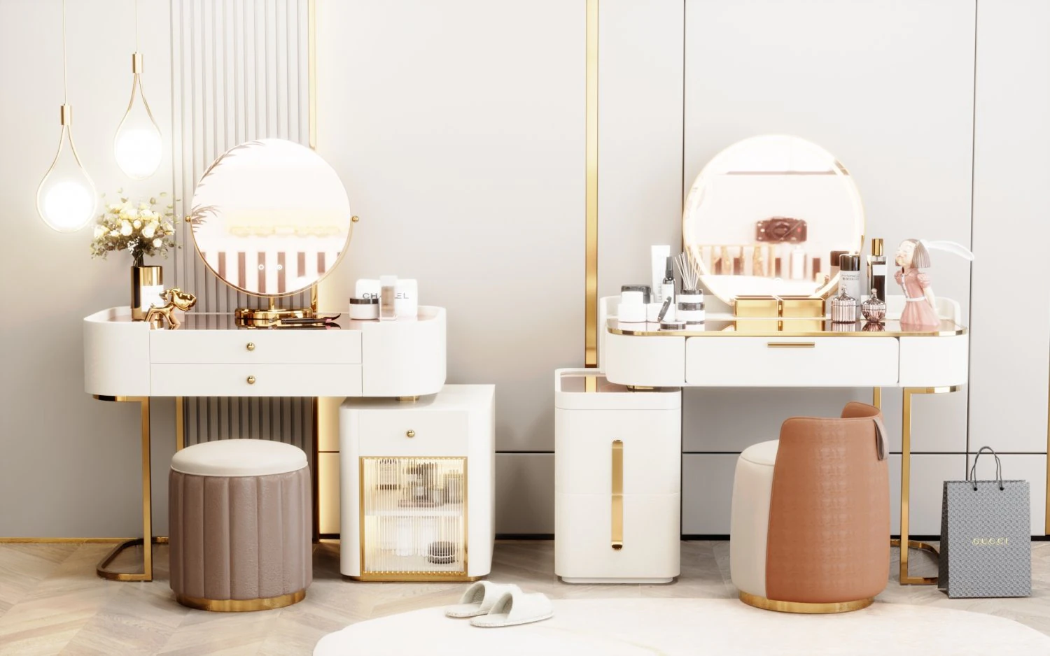 Blender 3D Modern Dressing Table 3D Model .c4d .max .obj .3ds .fbx .stl .blend