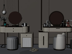 Blender 3D Modern Dressing Table 3D Model