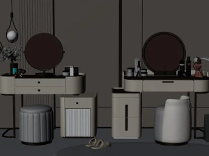 Blender 3D Modern Dressing Table 3D Model