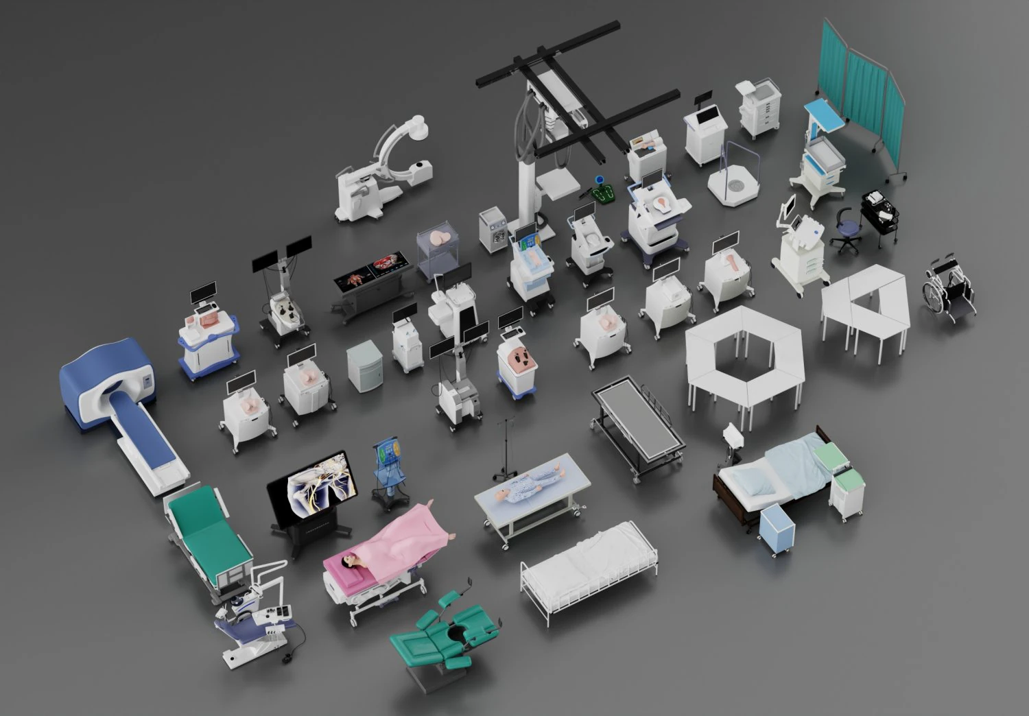 Modern medical equipment Blender 3D 3D Model .c4d .max .obj .3ds .fbx .stl .blend 