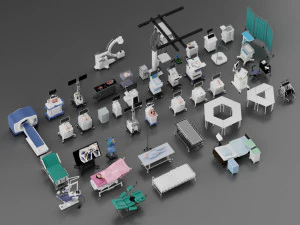 현대 의료 장비 블렌더 3D 3D 모델