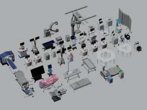 Modern medical equipment Blender 3D Modelo 3D