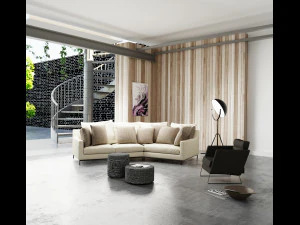 Modern Profile Interior Living Room 3D Model