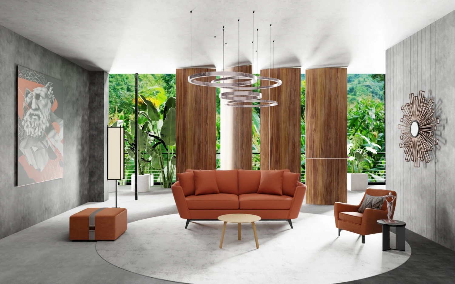 Modern Profile Interior Living Room 3D Model .c4d .max .obj .3ds .fbx .stl .blend 
