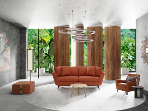 Modern Profil İ&ccedil; Oturma Odası 3D Model