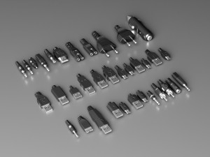 USB connectors Pack 3D blender model 3D Model
