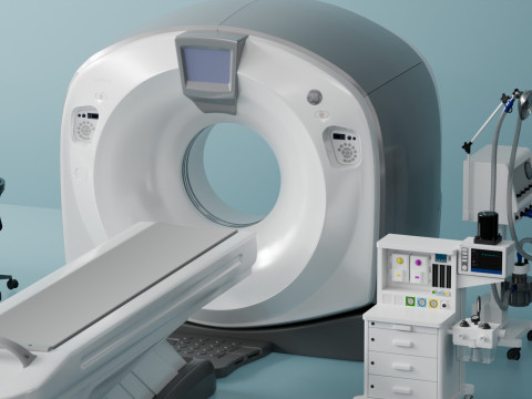 Magnetic resonance scanner blender 3D 模型