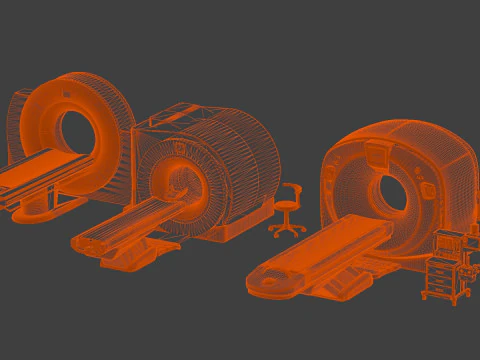 Magnetic resonance scanner blender 3D Model