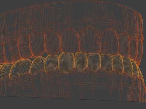 Realistic mouth teeth 3D blender 3Dモデル