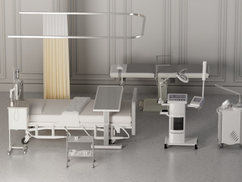 Hospital ward Interior Healthcare blender 3D Modelo 3D