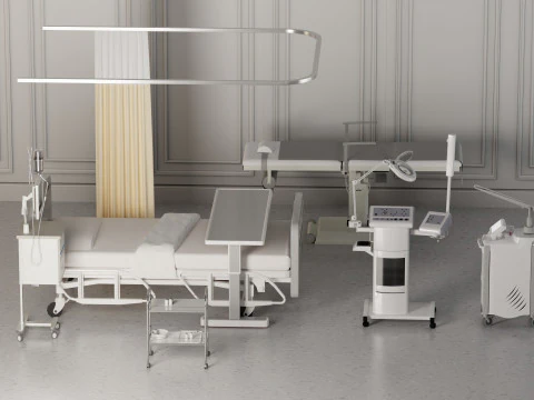 Liquidificador de sa&uacute;de interior da enfermaria Modelo 3D Modelo 3D