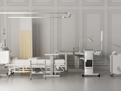 병원 병동 인테리어 헬스케어 믹서기 3D 3D 모델