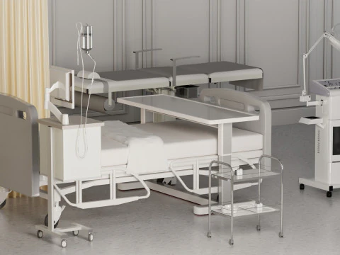 병원 병동 인테리어 헬스케어 믹서기 3D 3D 모델