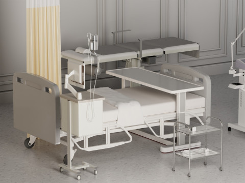 Hospital ward Interior Healthcare blender 3D 3D Model