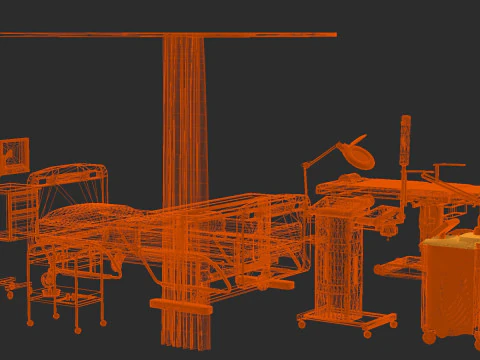 병원 병동 인테리어 헬스케어 믹서기 3D 3D 모델