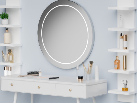 Modern Minimalist Scandinavian Style Dressing Table blender Model 3D