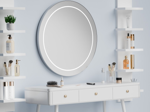 Modern Minimalist Scandinavian Style Dressing Table blender 3D Model