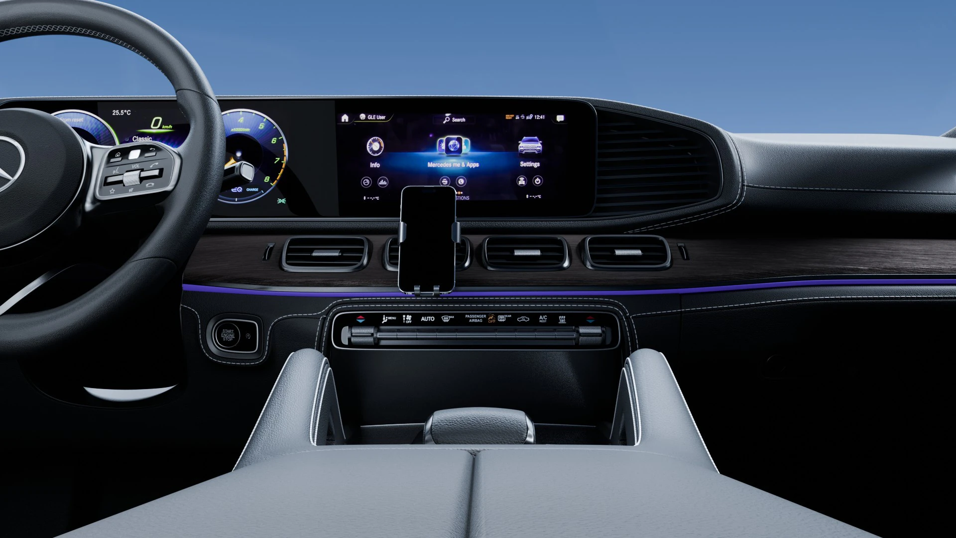 Car interior mobile phone car blender 3D Model .c4d .max .obj .3ds .fbx .stl .blend 