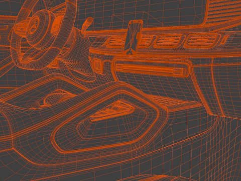 Car interior mobile phone car blender 3D Model