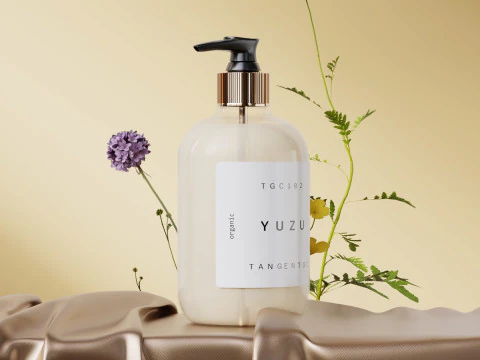 Soins de la peau - M&eacute;langeur de tissus et de fleurs mod&egrave;le 3D Modèle 3D