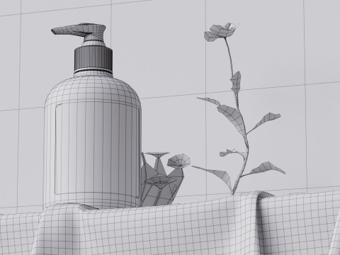 Skincare - Fabric And Flowers Bleder 3D 3D 模型