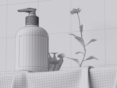 Skincare - Fabric And Flowers Bleder 3D 3D Model