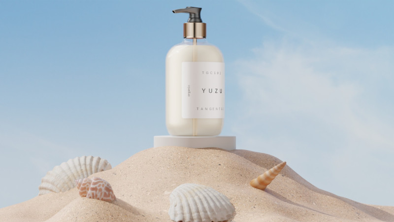 Skincare - Beach And Shells Blender 3D 3D Model .c4d .max .obj .3ds .fbx .stl .blend