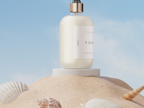 Skincare - Beach And Shells Blender 3D 3D Model