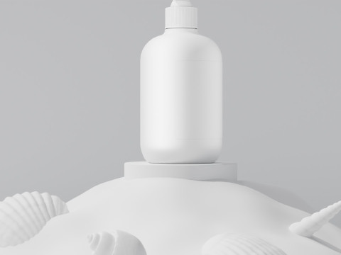 Skincare - Beach And Shells Blender 3D 3D Model