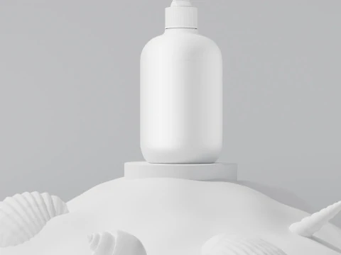 Skincare - Beach And Shells Blender 3D 3D Model
