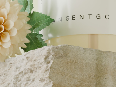Flowers In The E-Commerce Product Scene Of Facial Cleanser Blender Model 3D