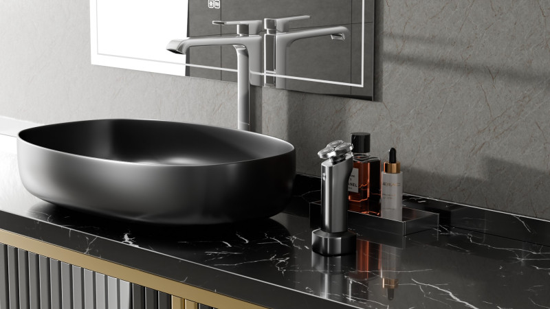 Product display of modern indoor bathroom washbasins blender 3D Model .c4d .max .obj .3ds .fbx .stl .blend