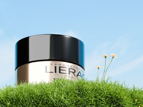 Skin Care Products Grass And Stones In The E-Commerce Product Scene Modèle 3D