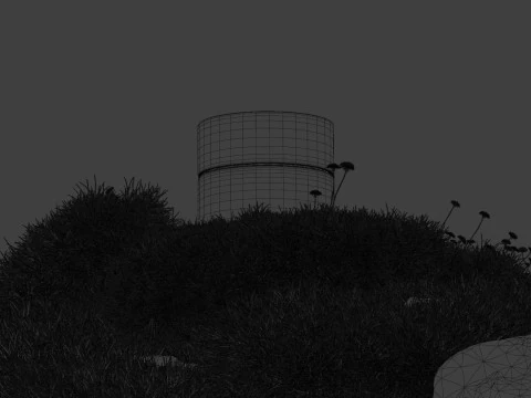 Средства по уходу за кожей Трава и камни в сфере электронной коммерции 3D Модель