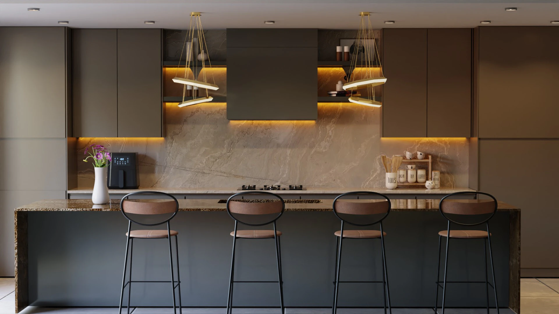Simple Modern Bar Blender 3D 3D Model .c4d .max .obj .3ds .fbx .stl .blend 
