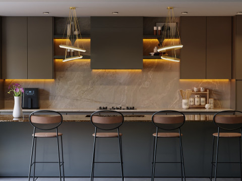 Simple Modern Bar Blender 3D Model 3D