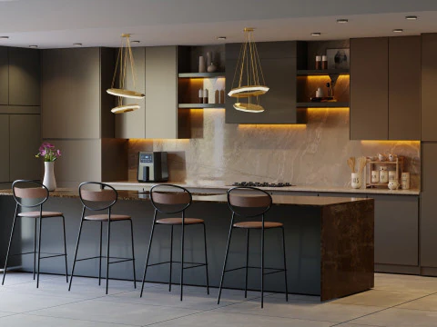 Simple Modern Bar Blender 3D 3D Model