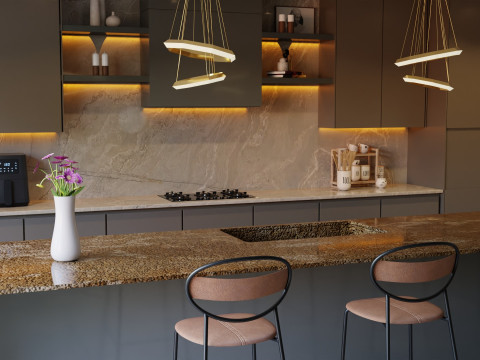 Simple Modern Bar Blender 3D 3D Модель