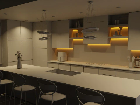 Simple Modern Bar Blender 3D 3D Model