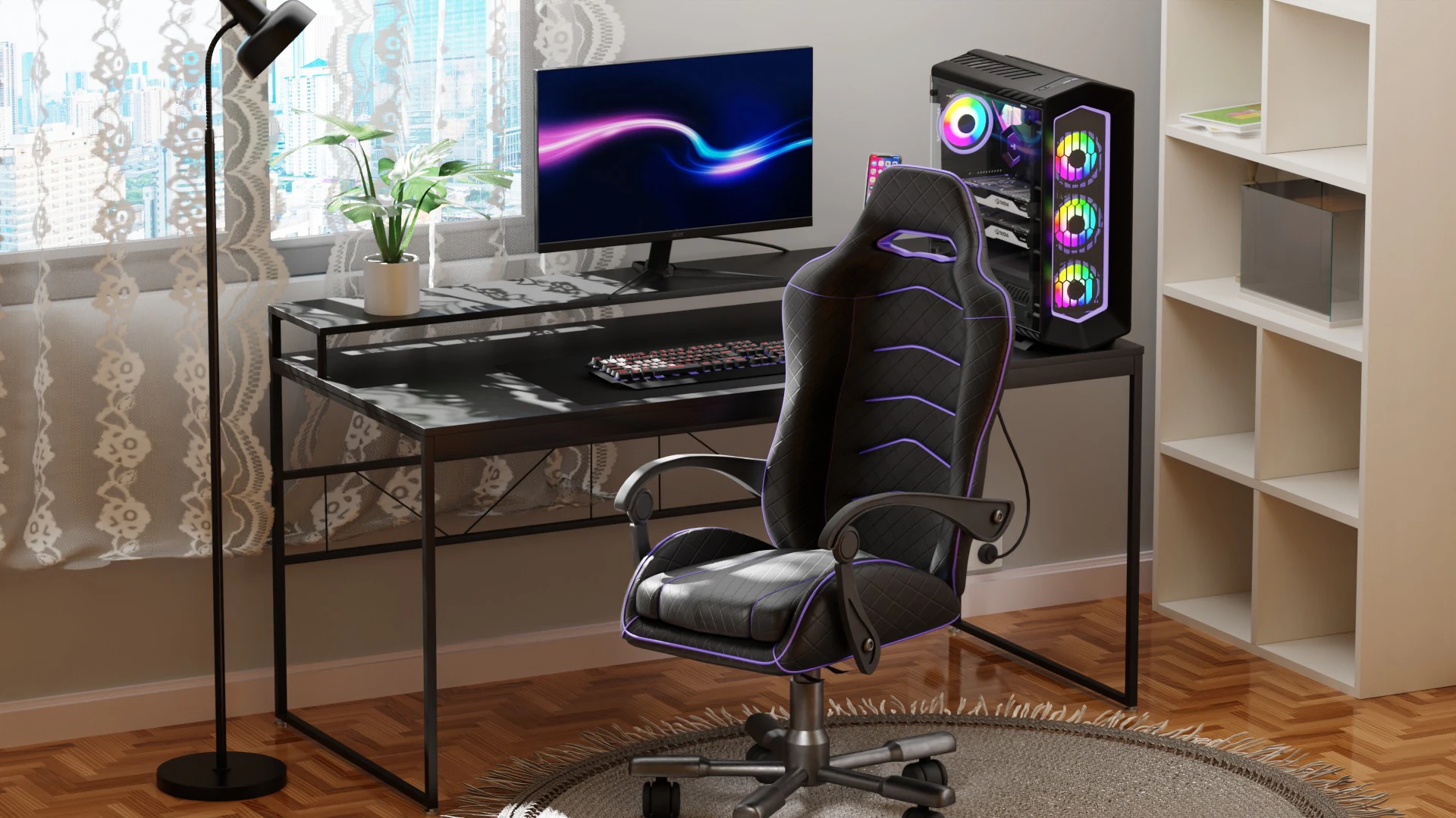 Gaming Room Blender 3D 3D Model .c4d .max .obj .3ds .fbx .stl .blend 