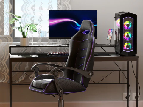 Gaming Room Blender 3D 3D Model