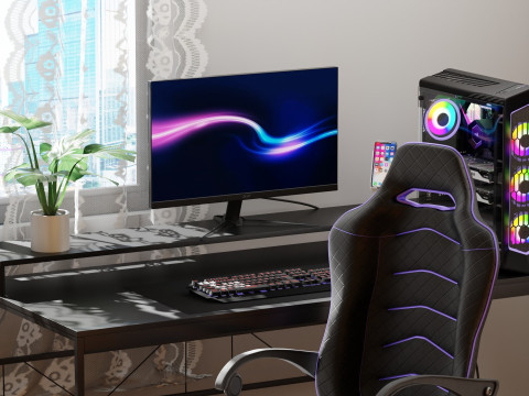 Gaming Room Blender 3D 3D Model