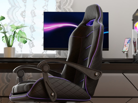 Gaming Room Blender 3D 3D Model