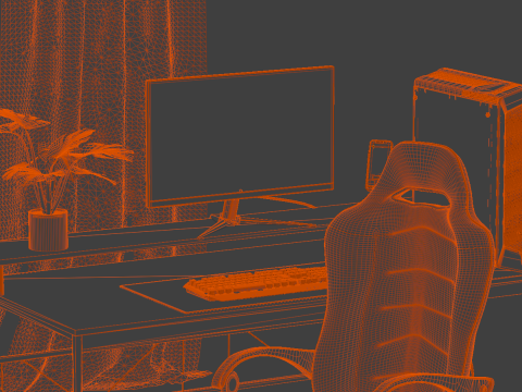 Gaming Room Blender 3D 3D Model